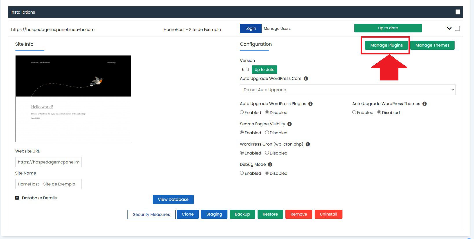 Manage Plugins