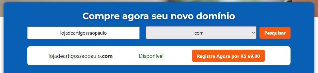 comprar domínio de e-mail