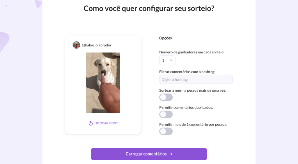 Sorteio Instagram: Passo a passo