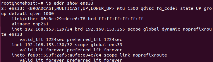 comando ip addr