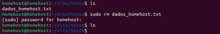 comandos Linux: Comando rm para remover arquivos e diretórios.