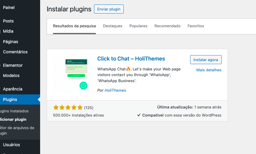 plugin click to chat para whatsapp no wordpress