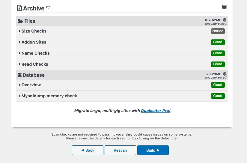 backups prontos do wordpress