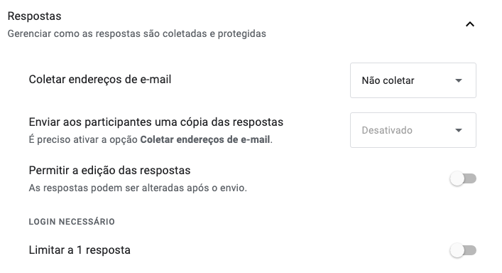 ver respostas do google forms