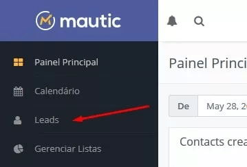 importar base e-mails via mautic, passo 1