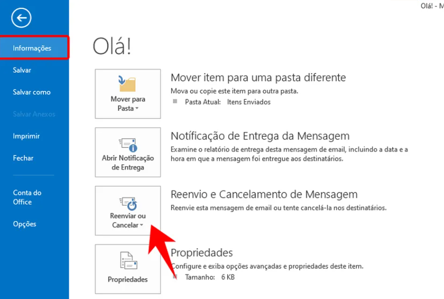 Cancelar envio de e-mail no outlook