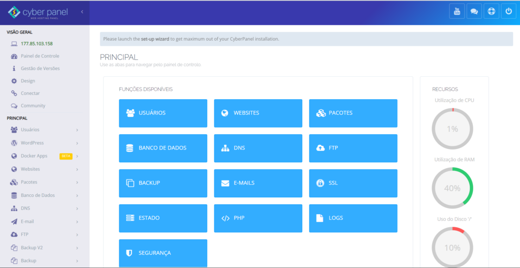 painel cyberpanel