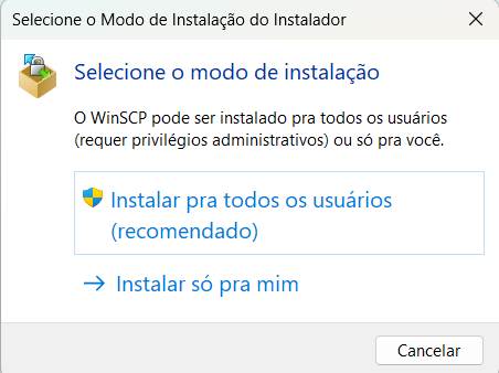 instalador do WinSCP