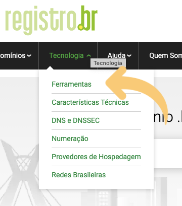 ferramentas de consulta do registro.br
