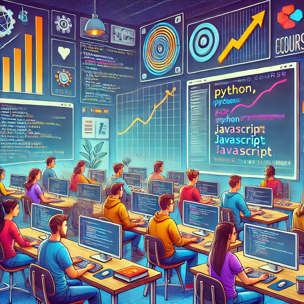 sala de aula de um curso de programação