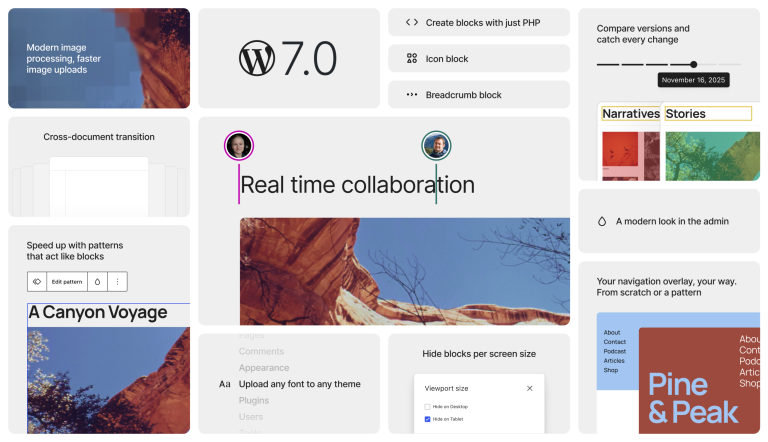 Wordpress 7 dashboard