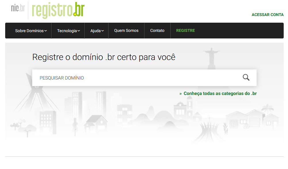 Site do Registro.br , que regulamenta os domínios .br