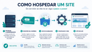 Passo a passo de como hospedar um site: do domínio à publicação