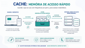 O que é cache: armazenamento temporário para acesso rápido a dados