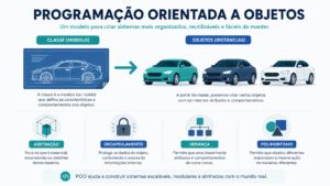 Conceito de programação orientada a objetos: classe, objetos e os 4 pilares