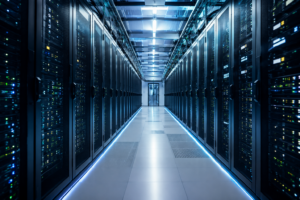 Servidores em um datacenter